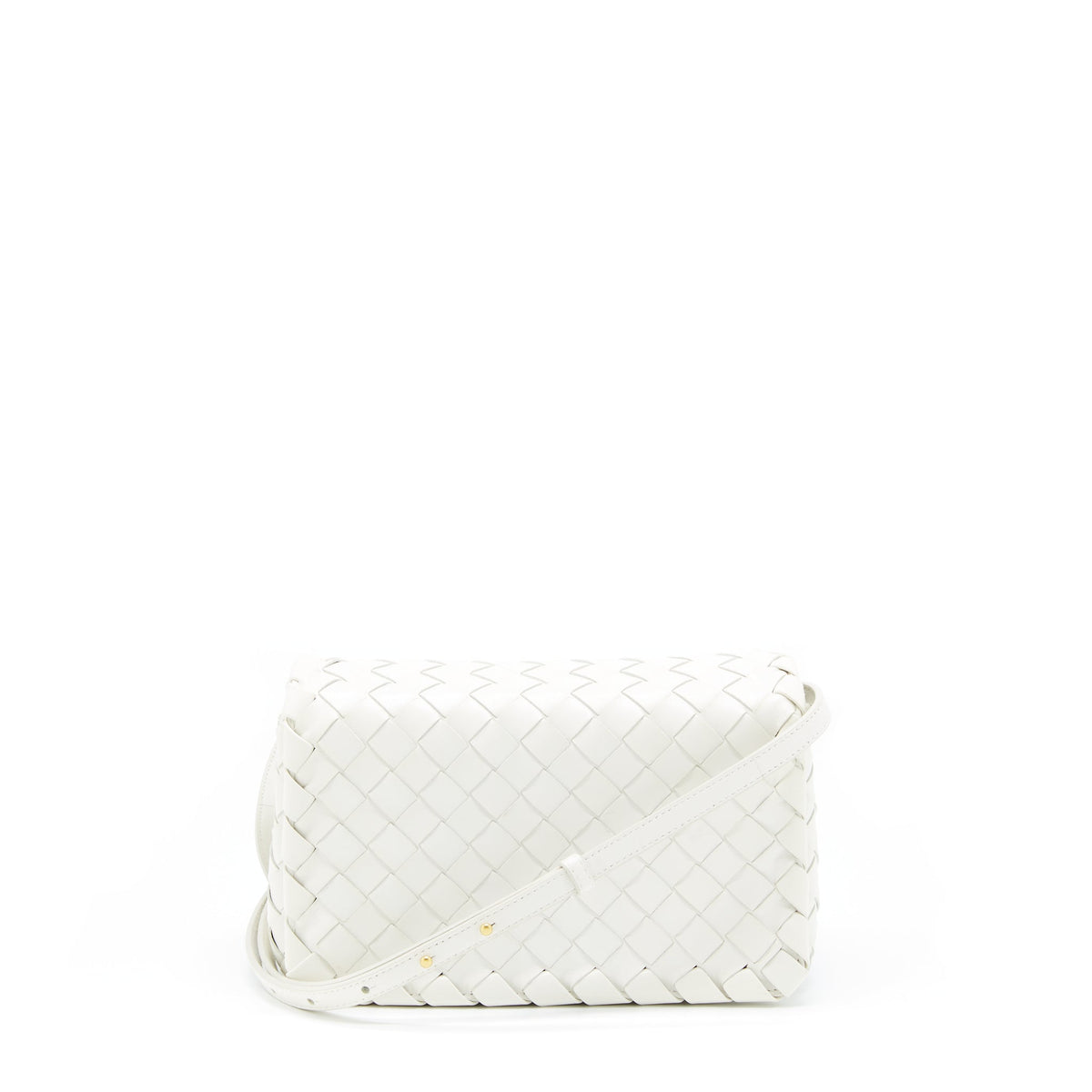 BOTTEGA VENETA CROSSBODY BAG INTRECCIATO WHITE