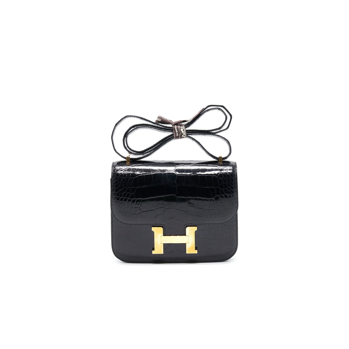 HERMES ALIGATOR CONSTANCE MINI BLACK RGHW