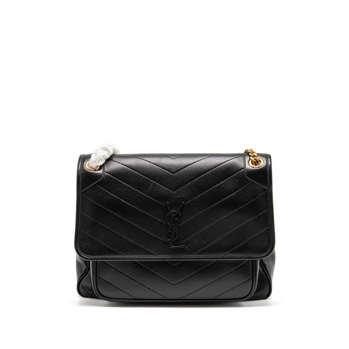 SAINT LAURENT LARGE NIKI BAG LAMBSKIN BLACK GHW