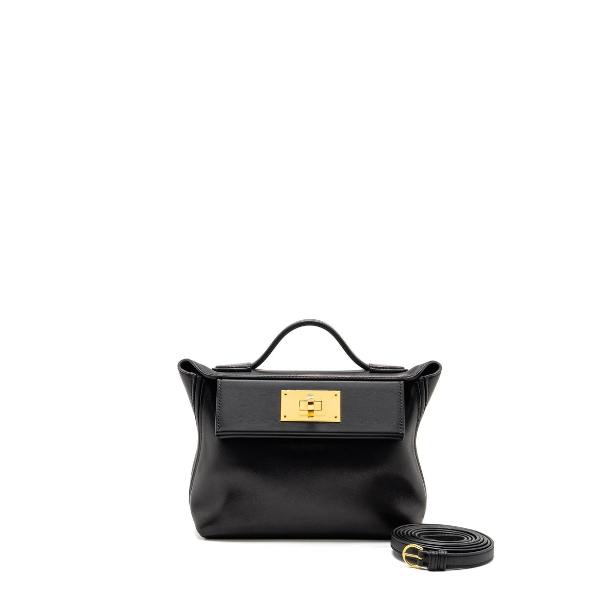 HERMES MINI 24/24 2424-21 BAG SWIFT/VOLUPTO BLACK GHW