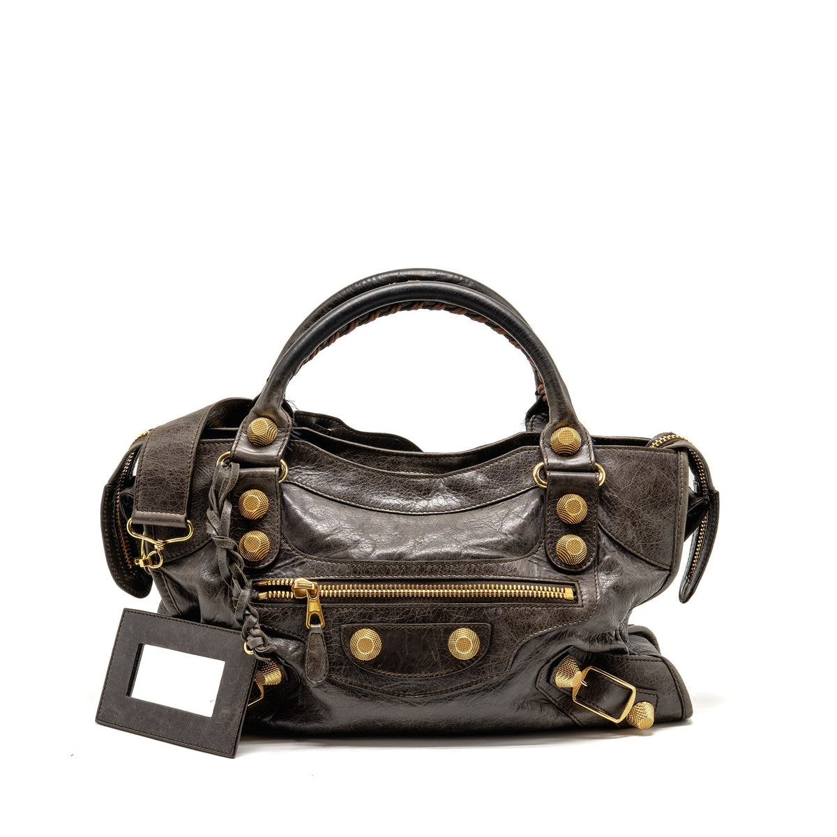 BALENCIAGA GIANT CITY BAG CALFSKIN GREY GHW