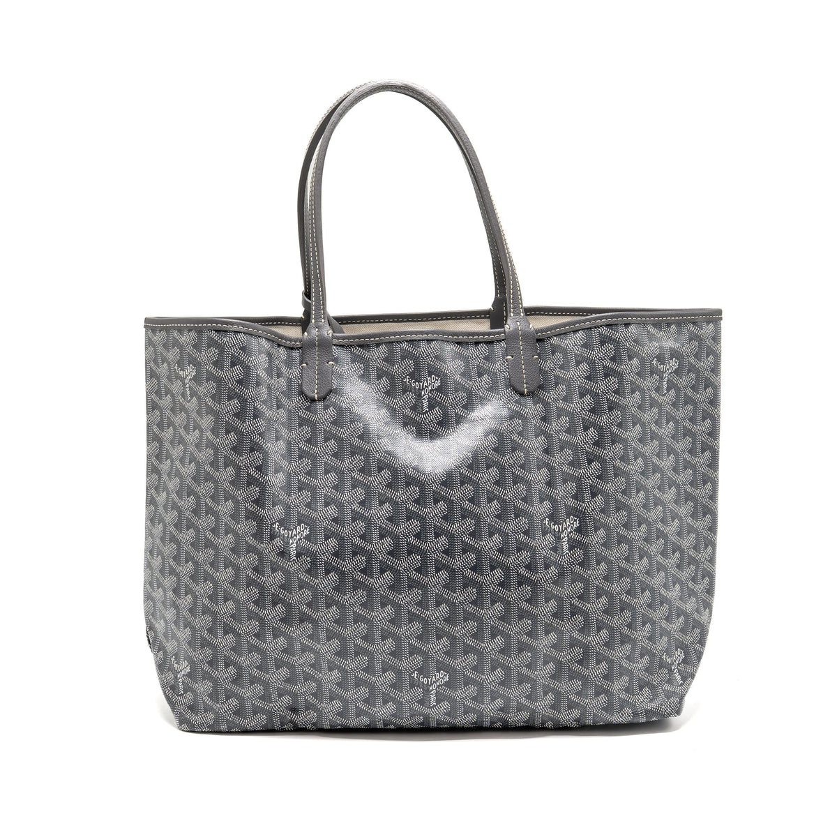 GOYARD SAINT LOUIS PM TOTE GOYARDLINE CANVAS GREY SHW