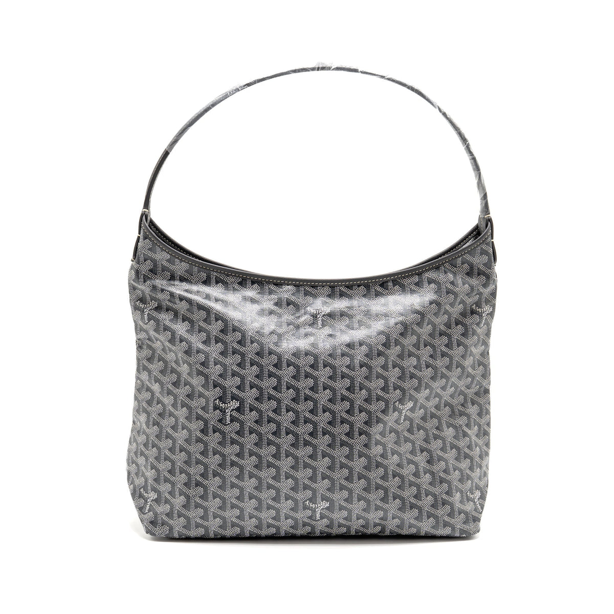 GOYARD BOHEME HOBO BAG PM GOYARDINE CANVAS GRIS SHW