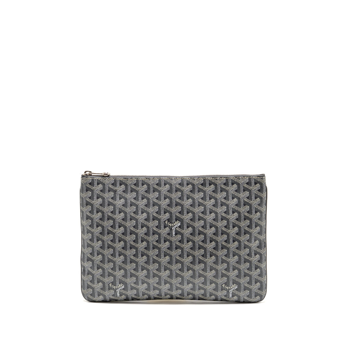 GOYARD SENAT MM POUCH GOYARDINE CANVAS GREY SHW