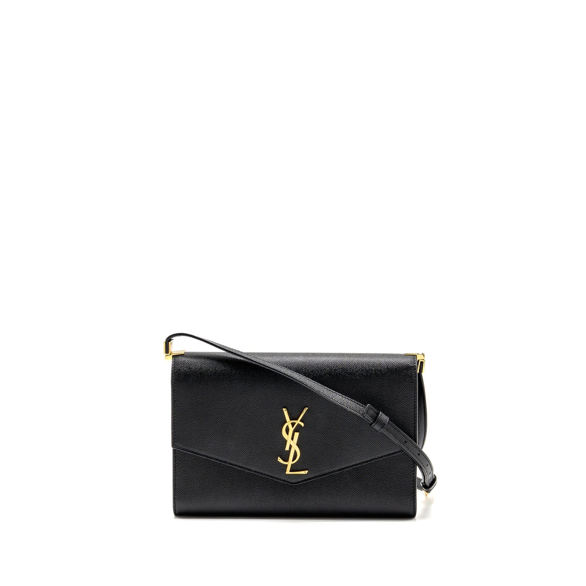 SAINT LAURENT/YSL MINI UPTOWN CROSSBODY BAG CALFSKIN BLACK GHW