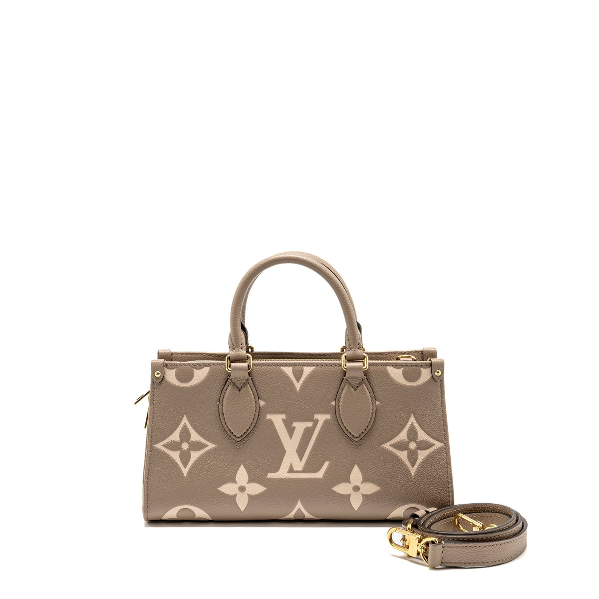 LOUIS VUITTON ONTHEGO EAST WEST MONOGRAM EMPREINTE LEATHER DOVE/CREAM GHW