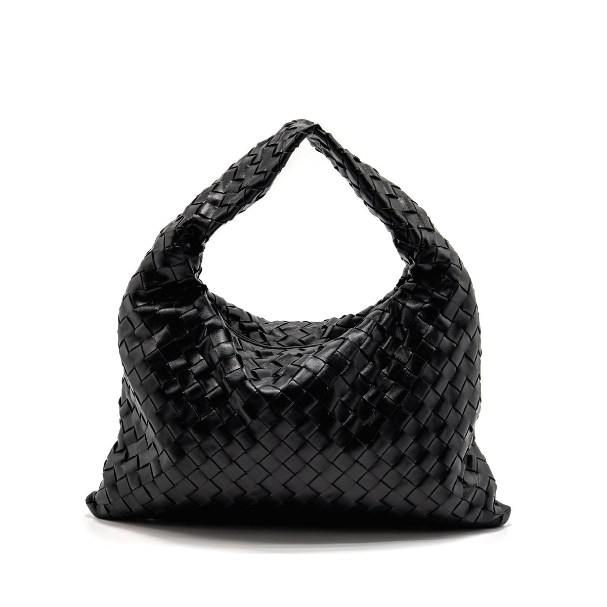 BOTTEGA VENETA HOP BAG CALFSKIN BLACK GHW