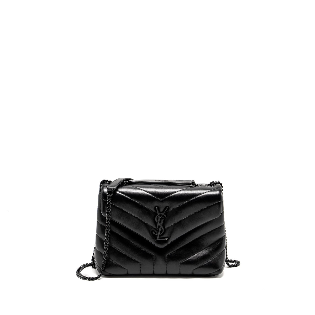 SAINT LAURENT/YSL SMALL LOULOU BAG CALFSKIN SO BLACK