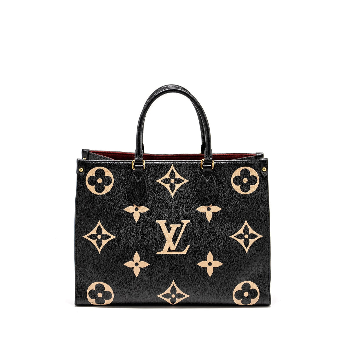 LOUIS VUITTON ONTHEGO MM BICOLOUR MONOGRAM EMPREINTE BLACK / BEIGE GHW