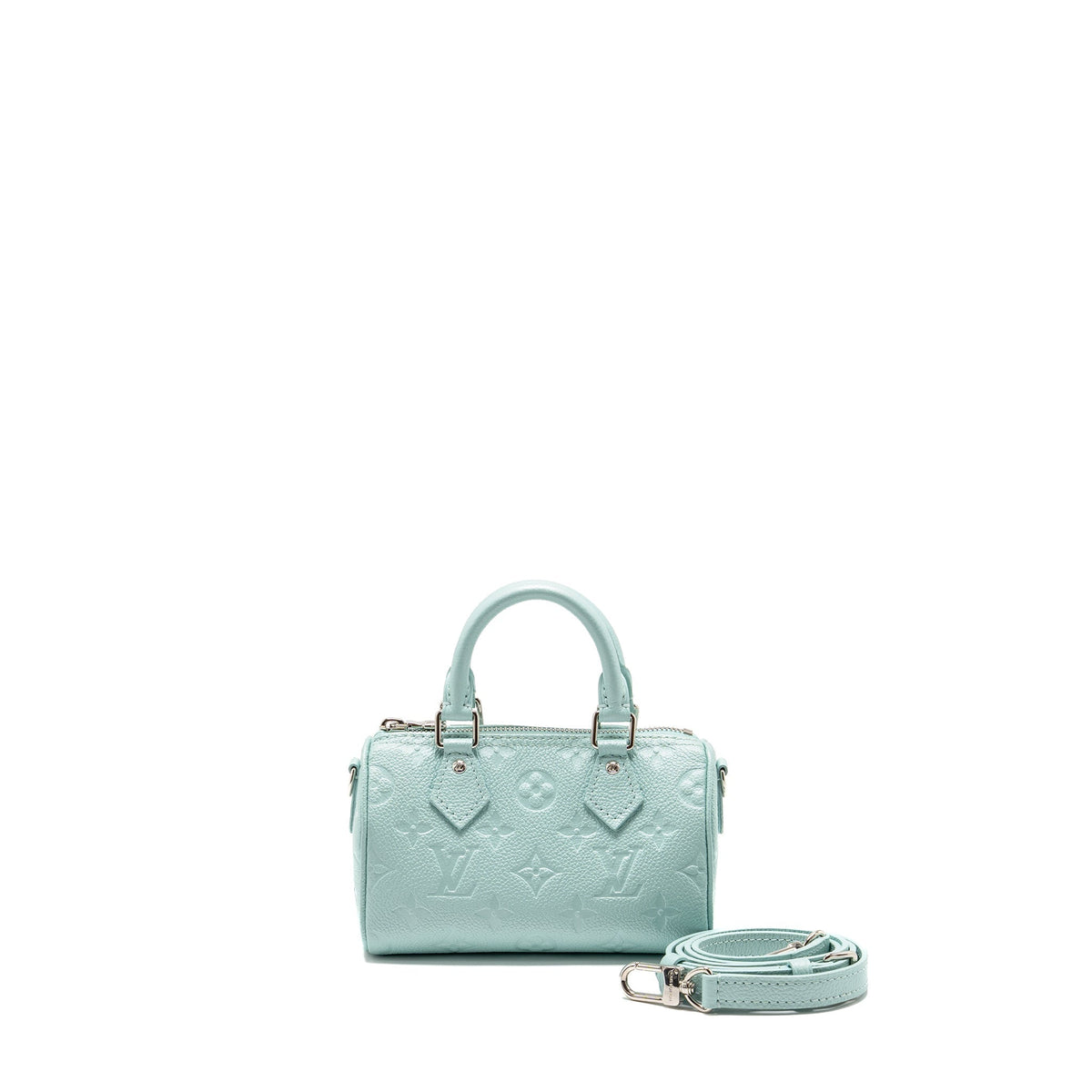 LOUIS VUITTON NANO SPEEDY MONOGRAM EMPREINTE LEATHER MINT GREEN SHW