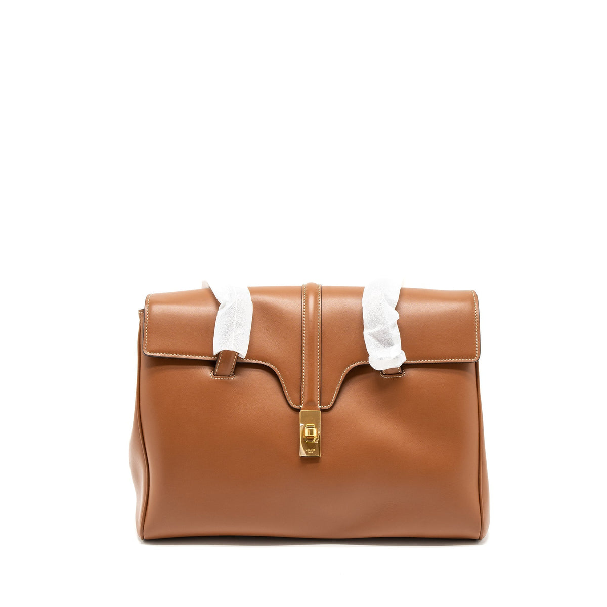 CELINE 16 BAG MEDIUM SOFT CALFSKIN TAN GHW