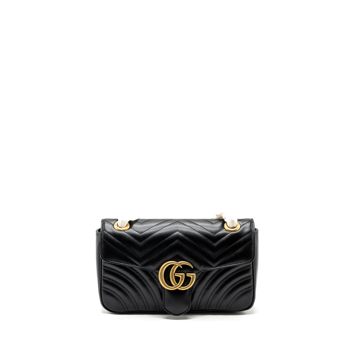 GUCCI SMALL MARMONT BAG CALFSKIN BLACK GHW