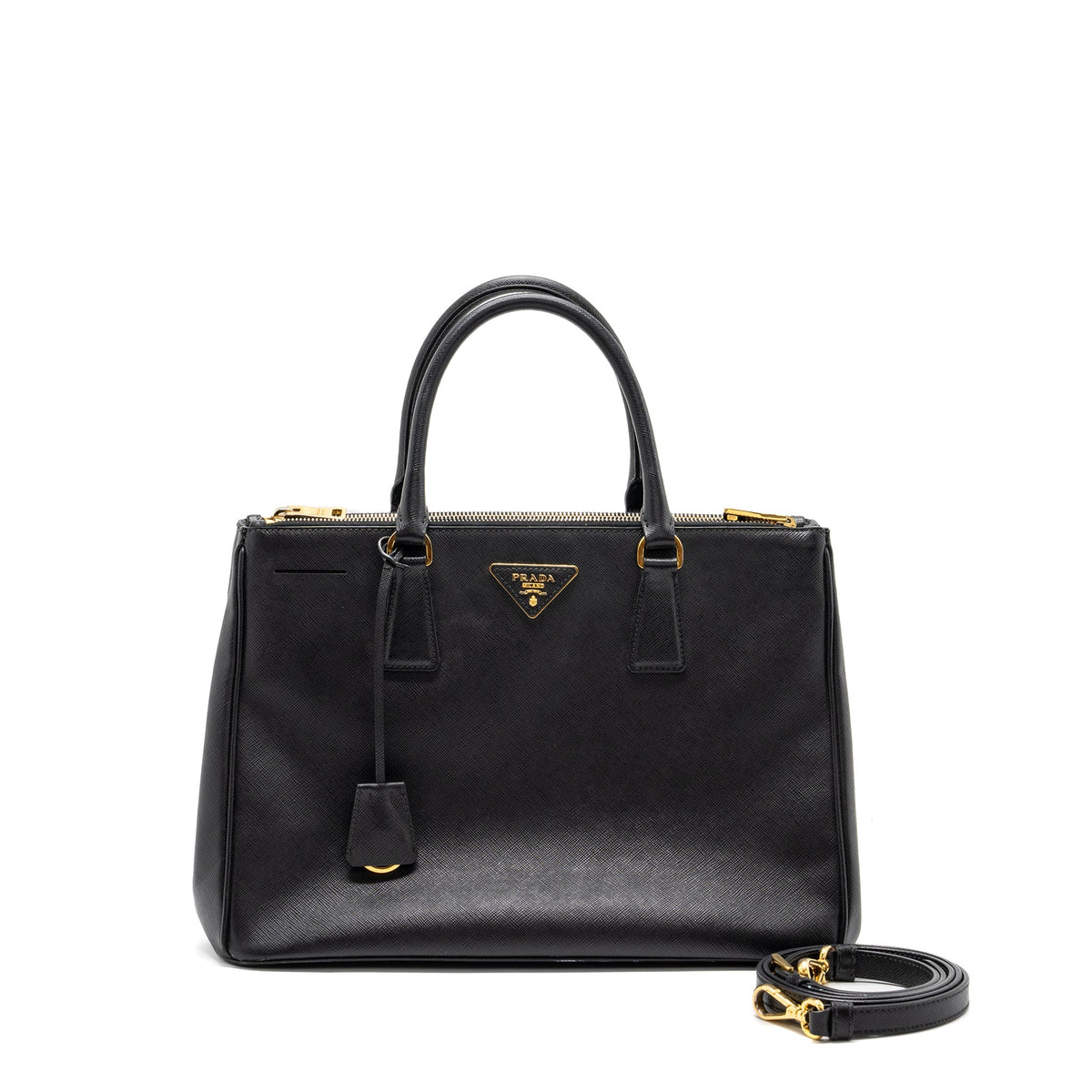 PRADA SAFFIANO TOTE BAG CALFSKIN BLACK GHW