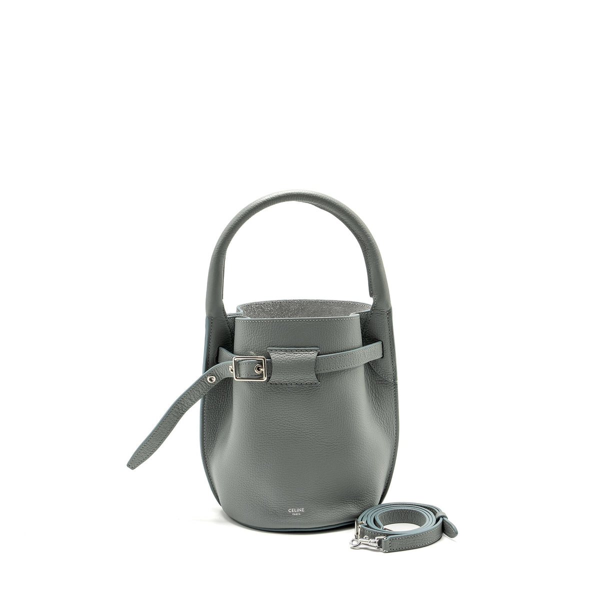 CELINE NANO BUCKET BIG BAG GRAINED CALFSKIN STORM SHW