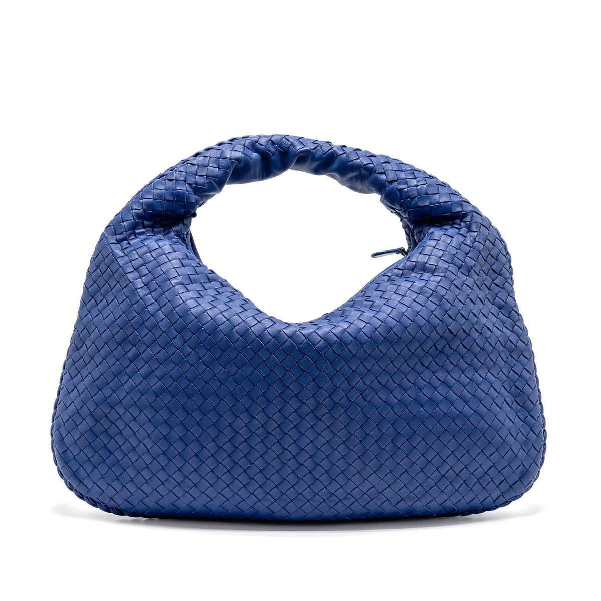 BOTTEGA VENETA INTERCCIATO HOBO BAG LAMBSKIN DARK BLUE SHW