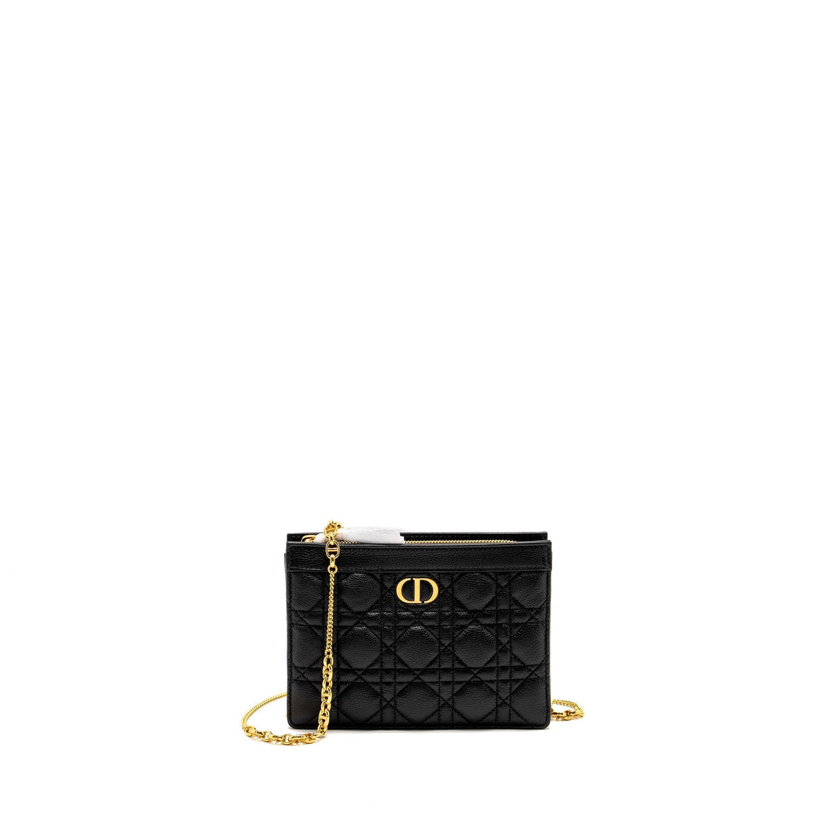 DIOR CARO EVERY DIOR POUCH SUPPLE CALFSKIN BLACK GHW