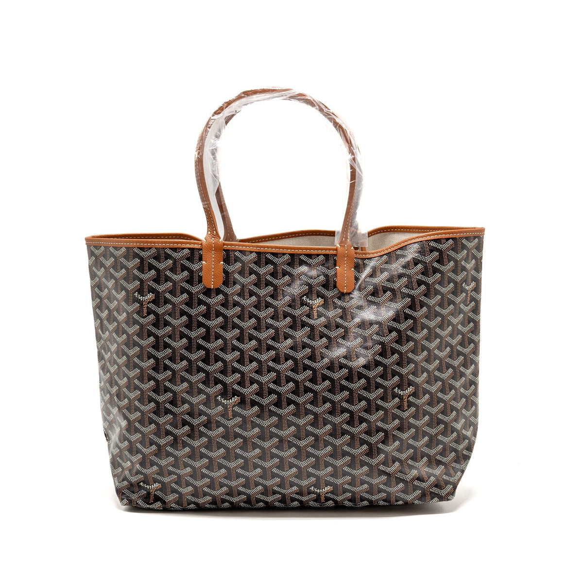 GOYARD SAINT LOUIS PM BAG GOYARDINE CANVAS/CALFSKIN NATUREL SHW