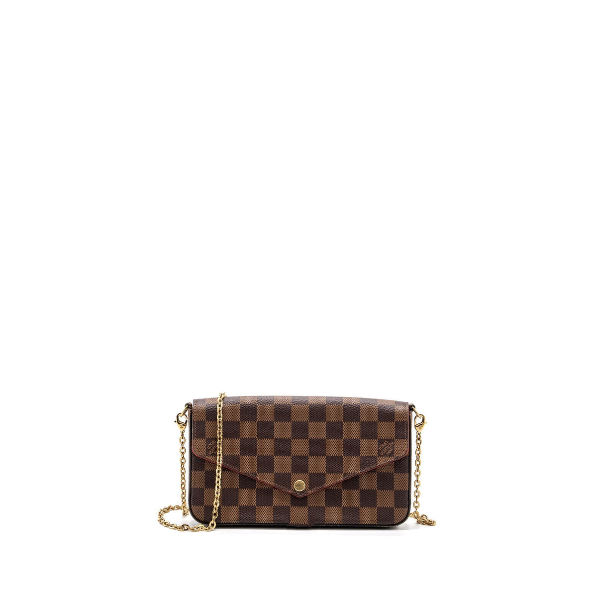 LOUIS VUITTON FELICIE POCHETTE DAMIER EBÈNE CANVAS GHW