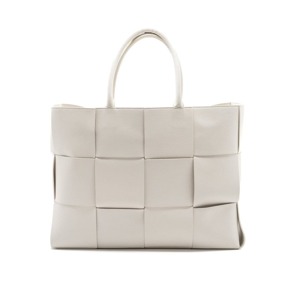 BOTTEGA VENETA LARGE ARCO TOTE BAG CALFSKIN WHITE SHW