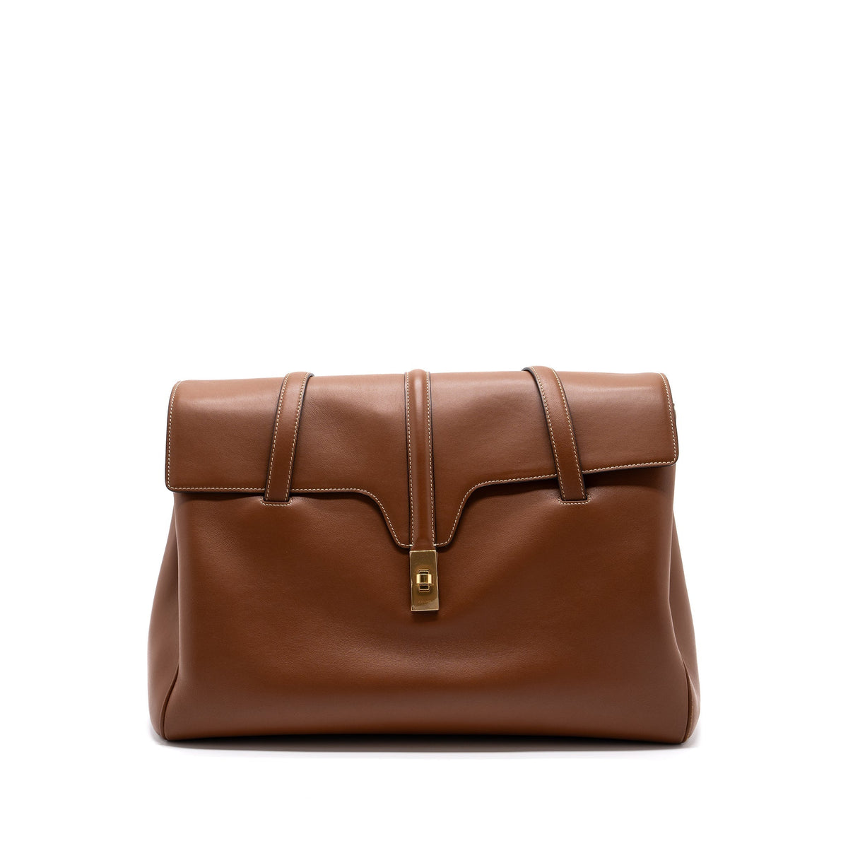CELINE LARGE SOFT 16 BAG SMOOTH CALFSKIN TAN GHW