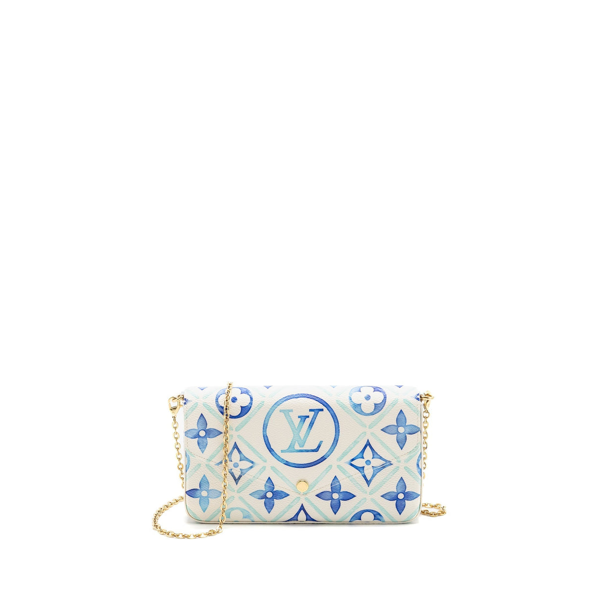LOUIS VUITTON FELICIE POCHETTE MONOGRAM CANVAS BLUE/MULTICOLOUR GHW