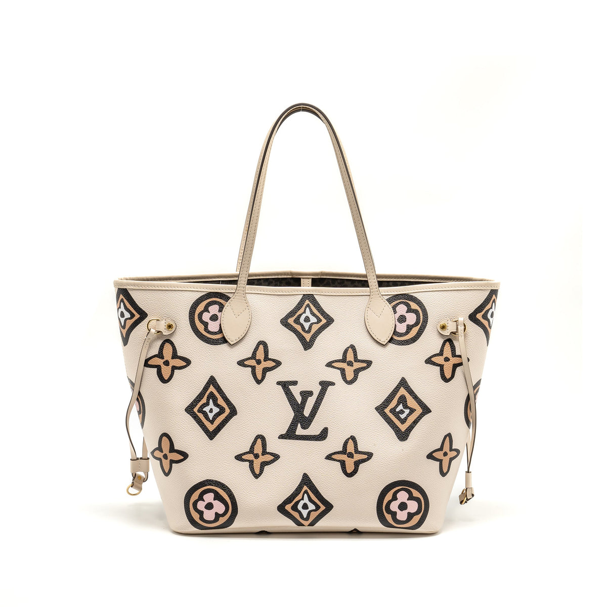 LOUIS VUITTON NEVERFULL MM WILD AT HEART EMPREINTE CREAM GHW