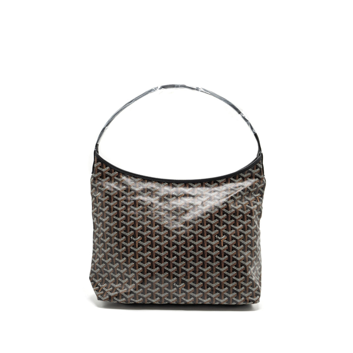 GOYARD BOHEME HOBO BAG GOYARDLINE CANVAS / CALFSKIN BLACK SHW