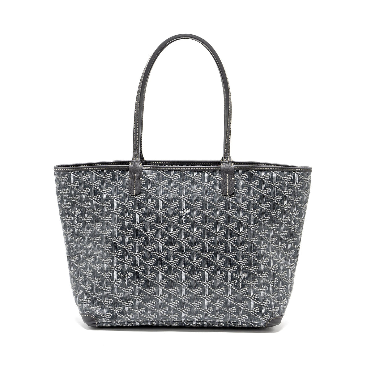 GOYARD ARTOIS TOTE BAG GOYARDLINE CANVAS / CALFSKIN GREY SHW