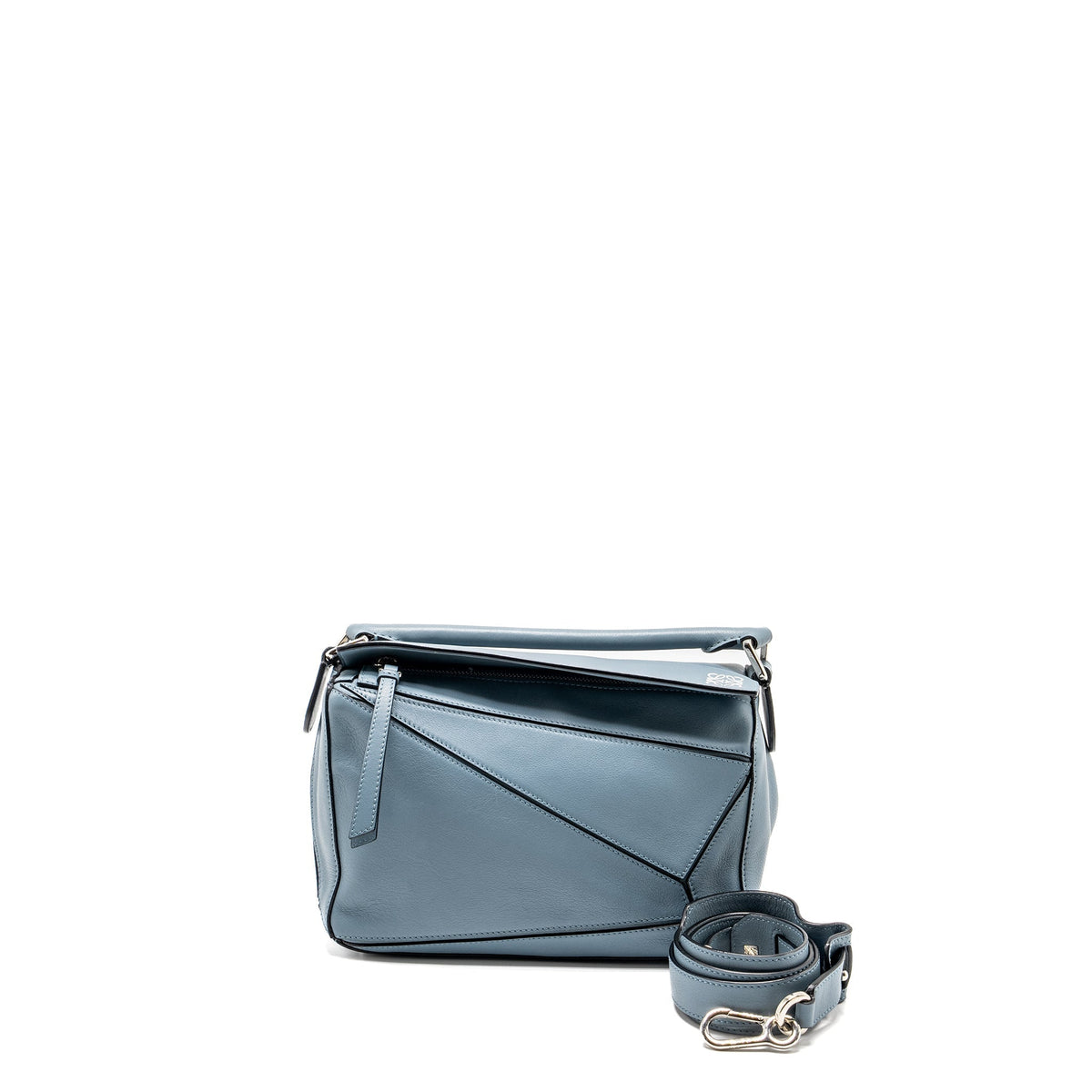 LOEWE SMALL PUZZLE BAG CALFSKIN LIGHT BLUE SHW