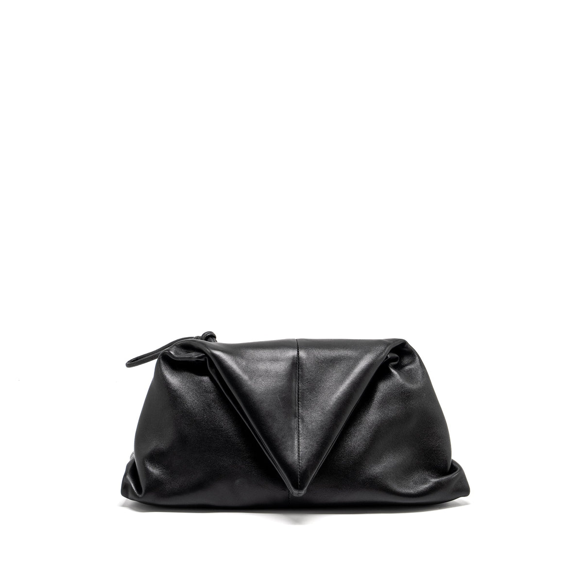 BOTTEGA VENETA TRINE ENVELOP CLUTCH LEATHER BLACK SHW