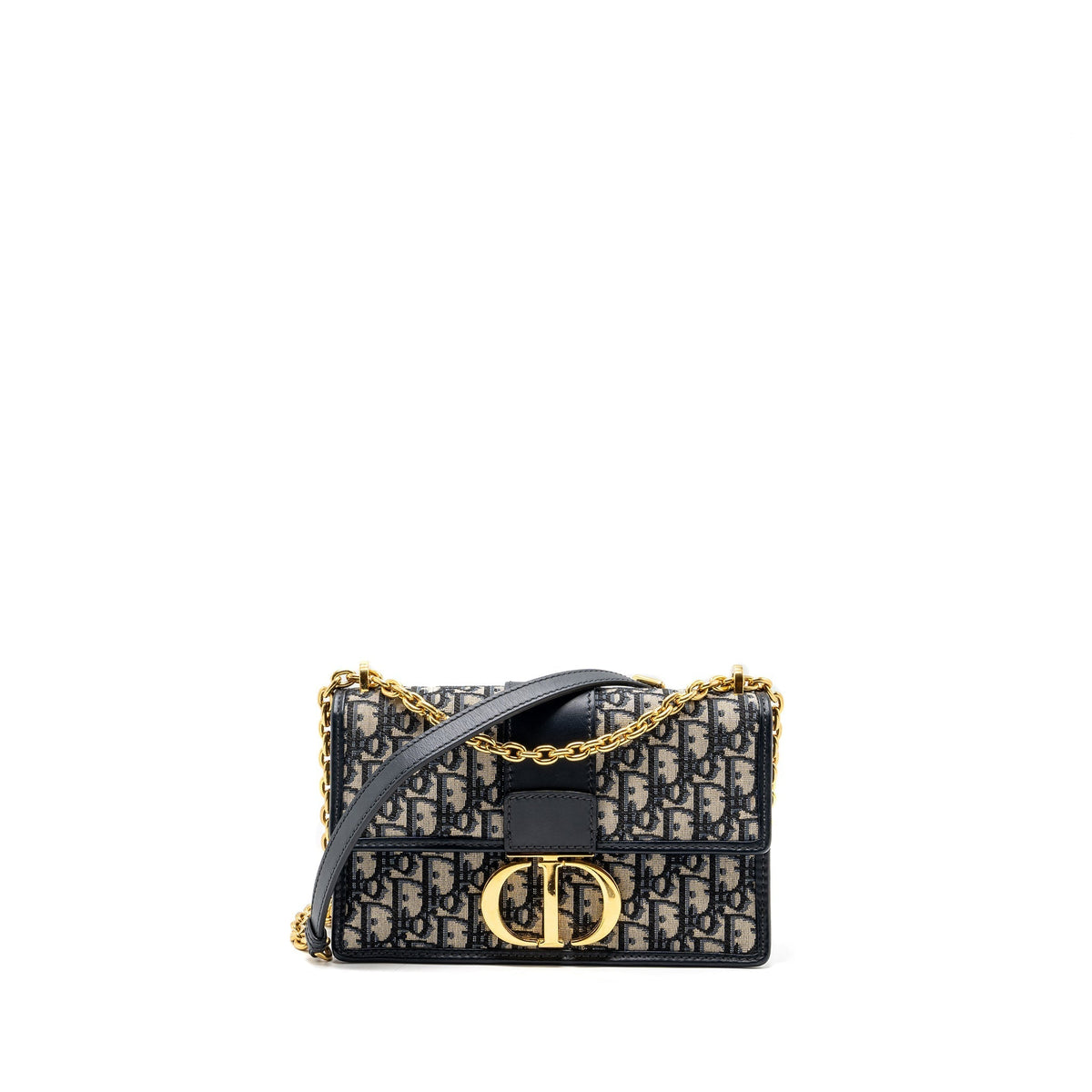 DIOR 30 MONTAIGNE BAG BLUE DIOR OBLIQUE JACQUARD CANVAS/ LEATHER GHW