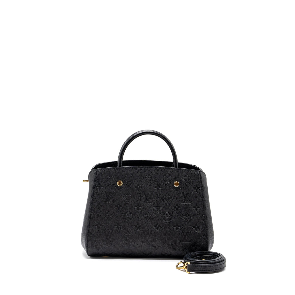 LOUIS VUITTON MONTAIGNE BB MONOGRAM EMPREINTE BLACK GHW