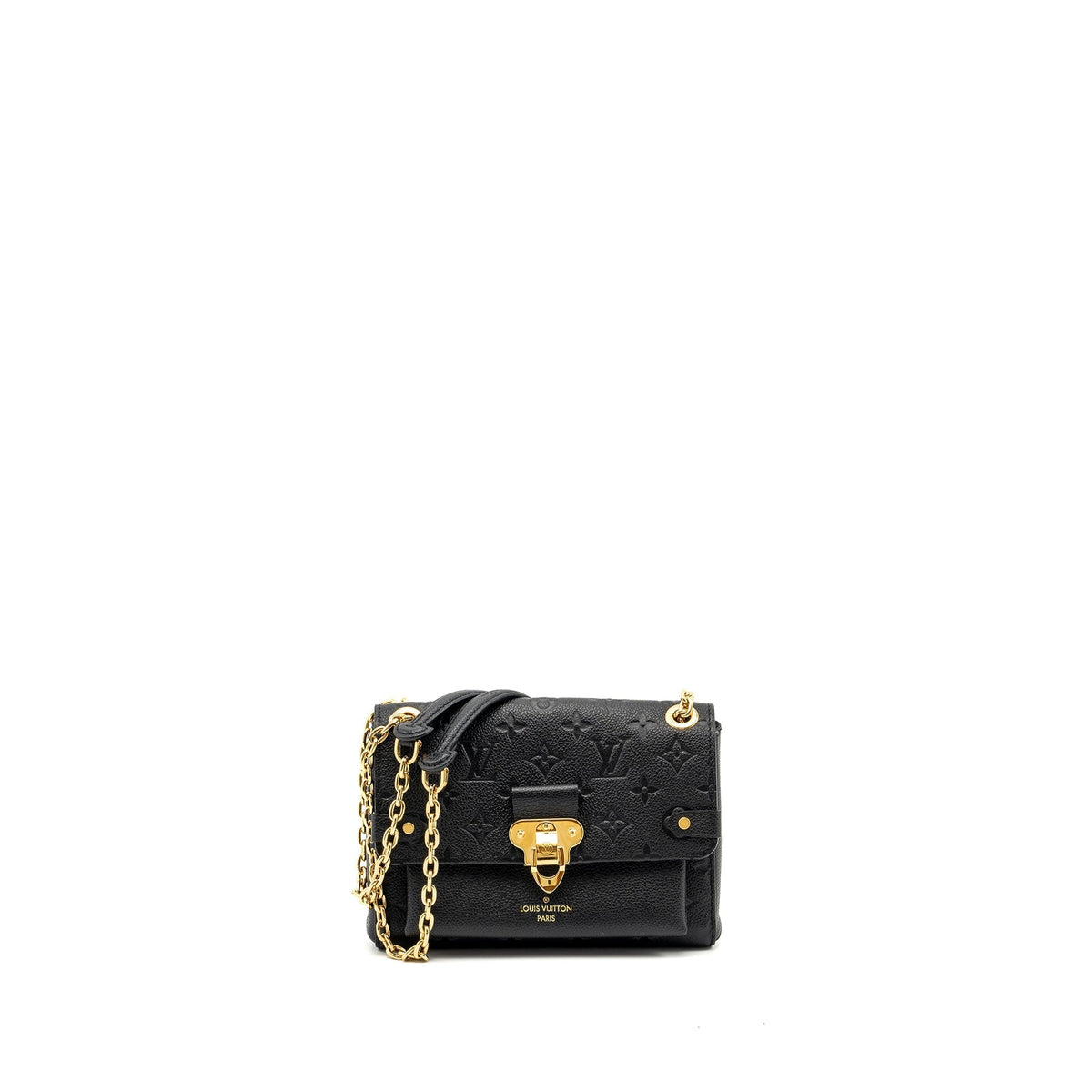 LOUIS VUITTON VAVIN BB MONOGRAM EMPREINTE CALFSKIN BLACK GHW