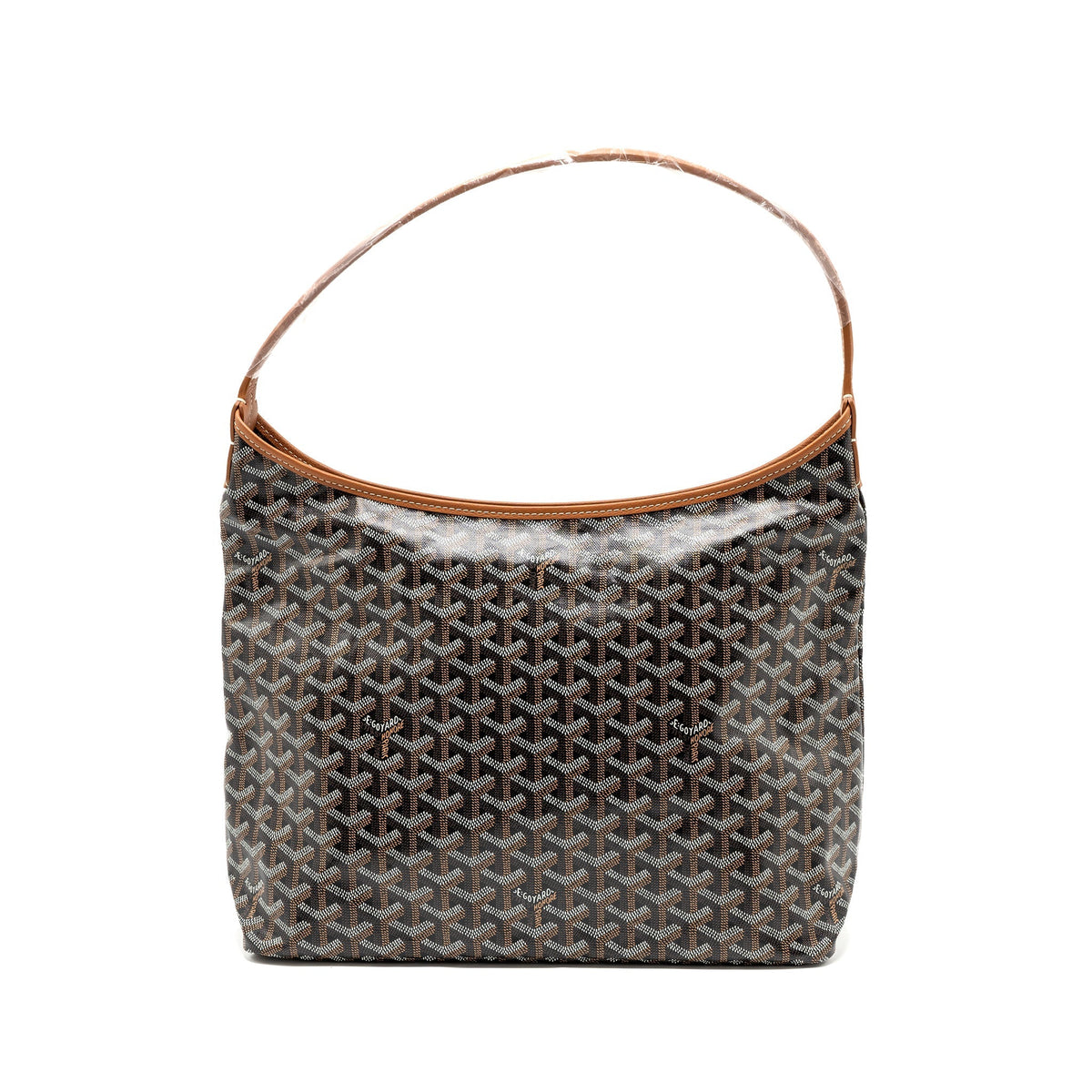 GOYARD BOHEME HOBO BAG CANVAS/CALFSKIN BLACK/BROWN SHW