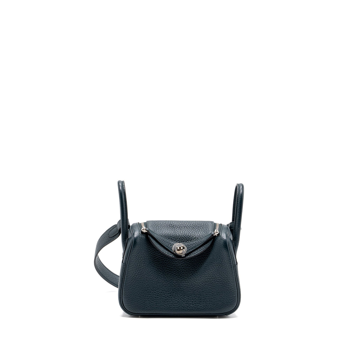 HERMES MINI LINDY CLEMENCE VERT CYPRES SHW