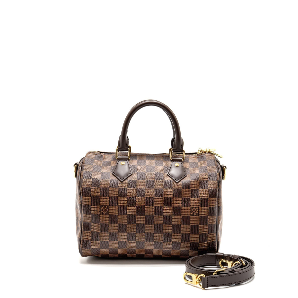 LOUIS VUITTON SPEEDY BANDOULIERE 25 DAMIER EBENE GHW