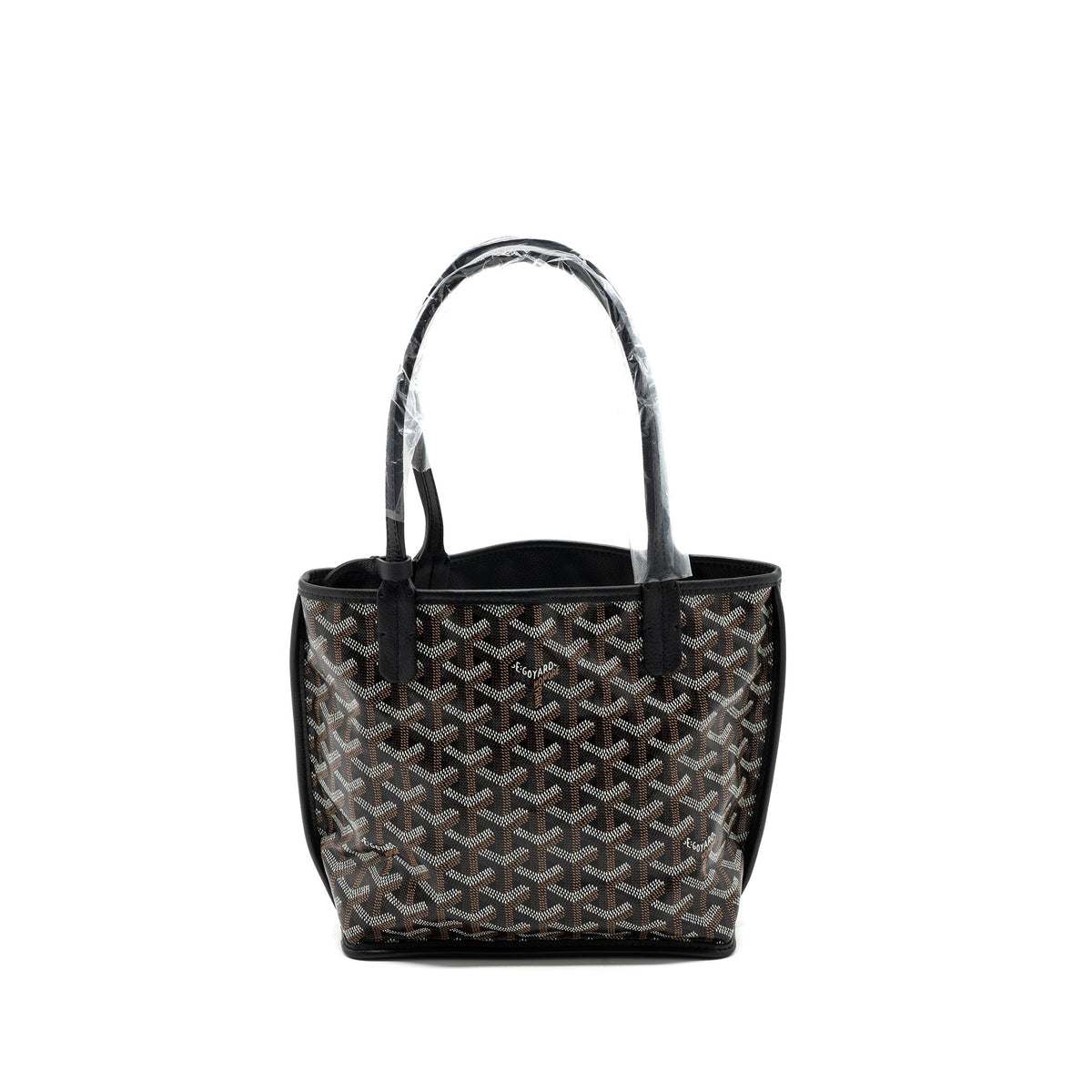 GOYARD MINI ANJOU TOTE BAG CANVAS / CALFSKIN BLACK SHW
