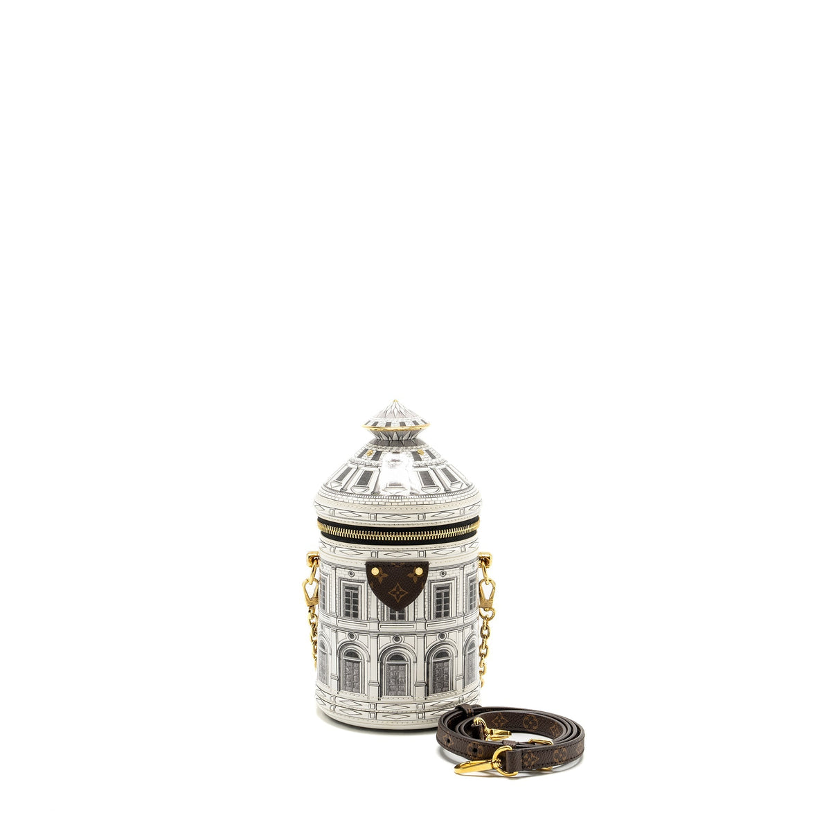 LOUIS VUITTON X FORNASETTI CANNES 2021 LIMITED EDITION CALFSKIN/MONOGRAM CANVAS GHW