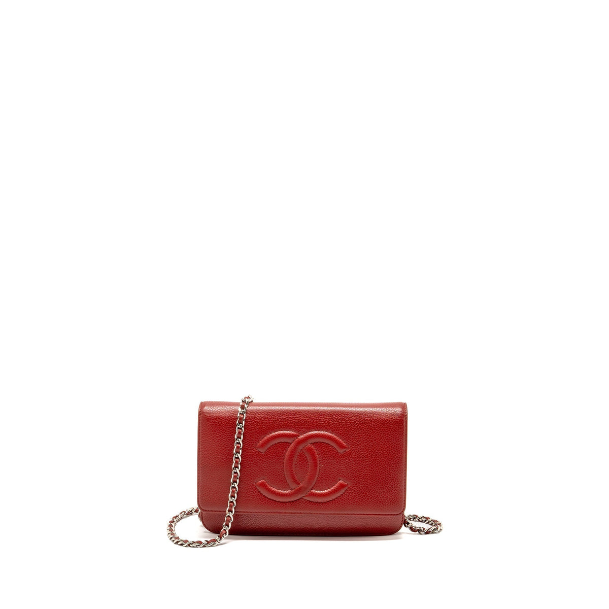 CHANEL TIMELESS WALLET ON CHAIN CAVIAR RED SHW