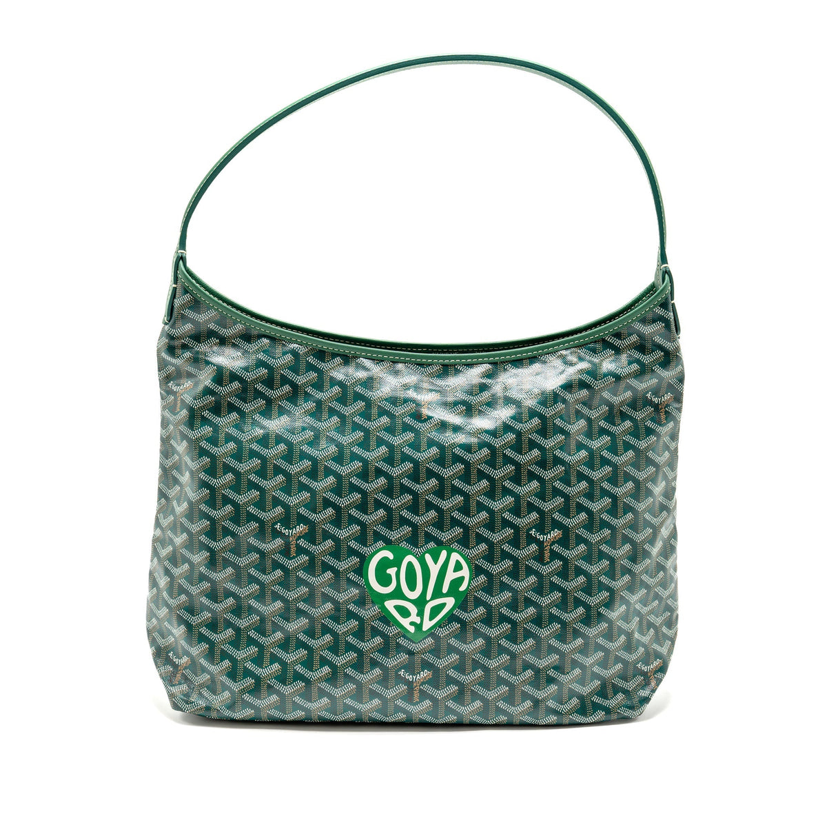 GOYARD BOHEME HOBO PM GOYARDINE CANVAS/CALFSKIN GREEN SHW
