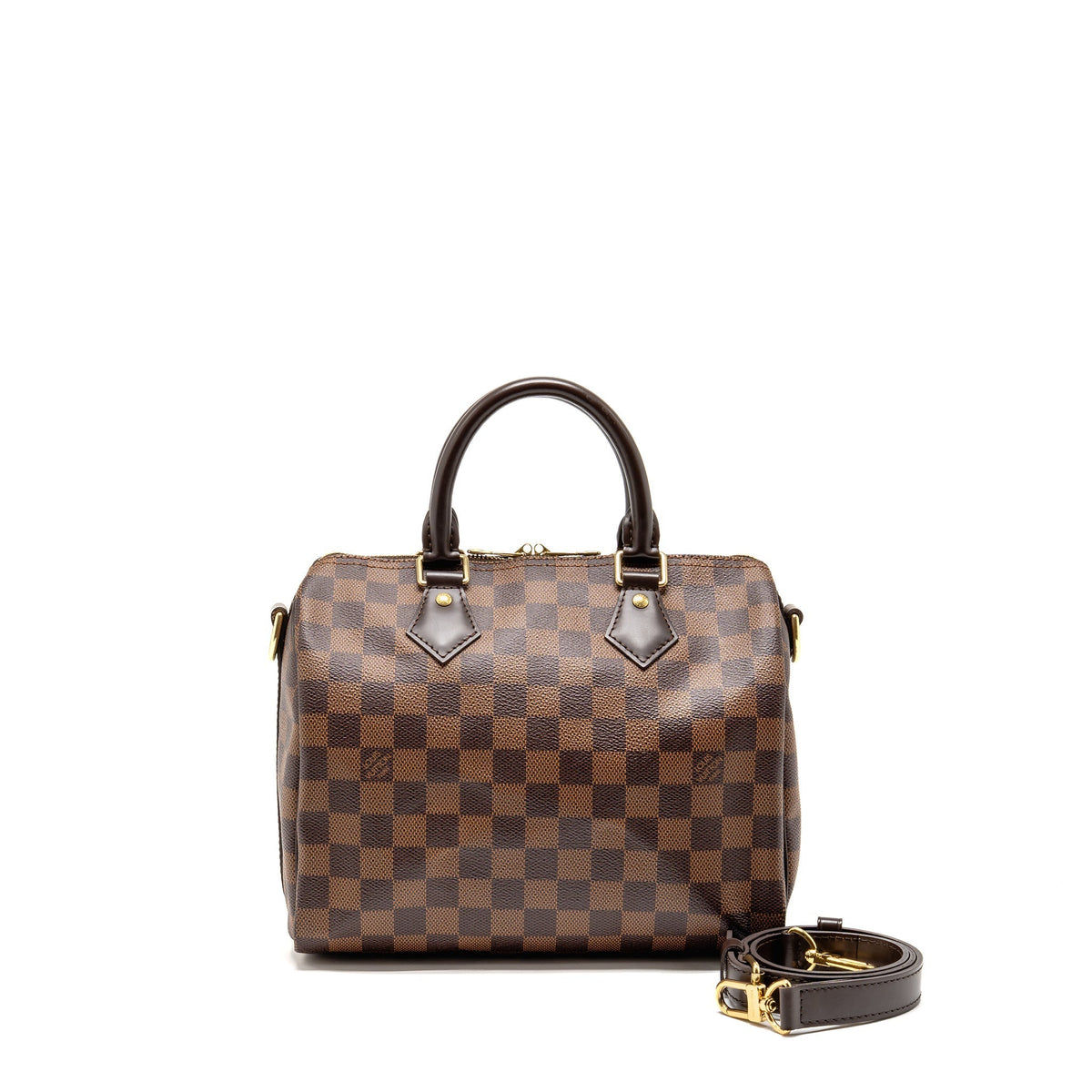 LOUIS VUITTON SPEEDY BANDOULIERE 25 DAMIER EBENE CANVAS GHW