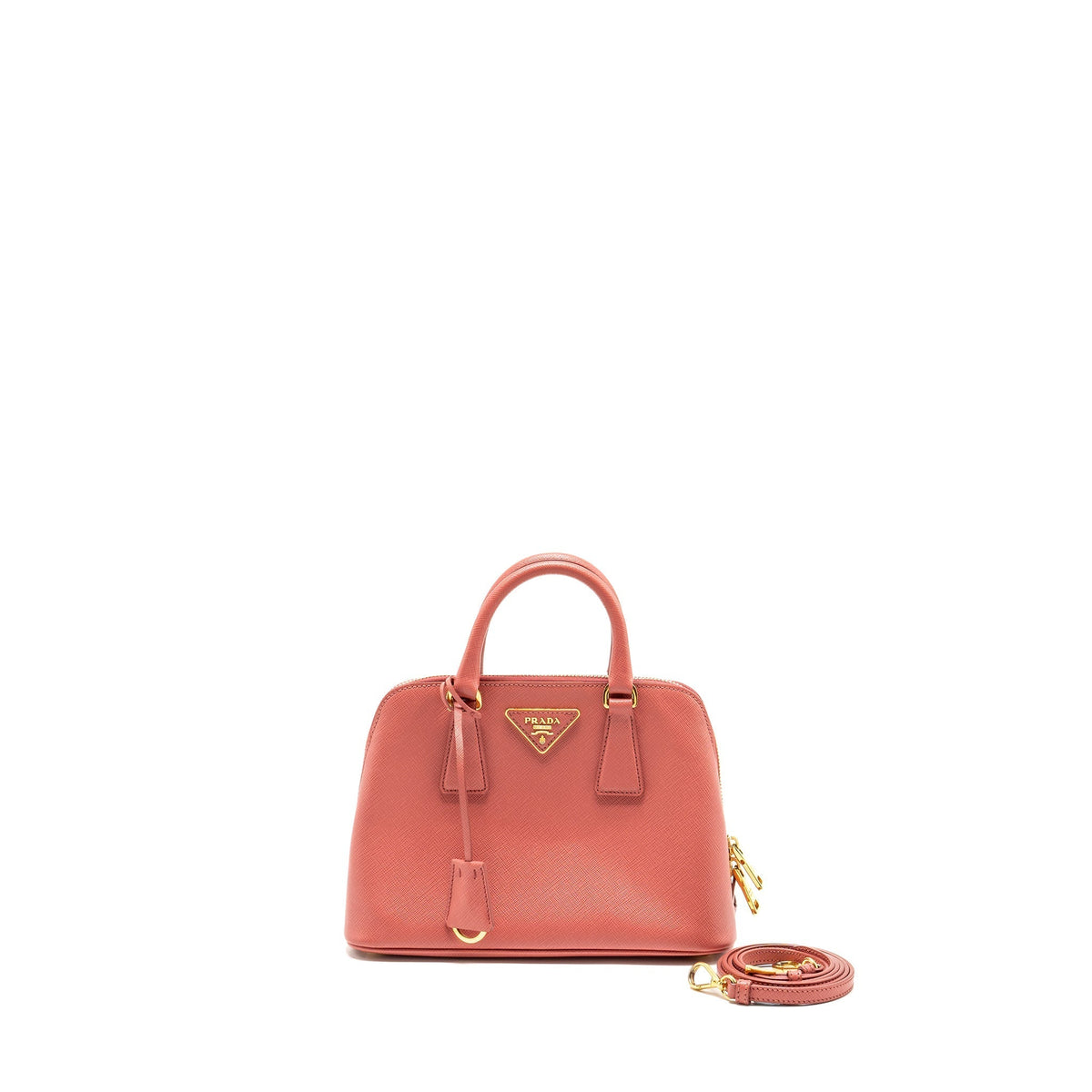 PRADA SAFFIANO PROMENADE BAG PINK GHW