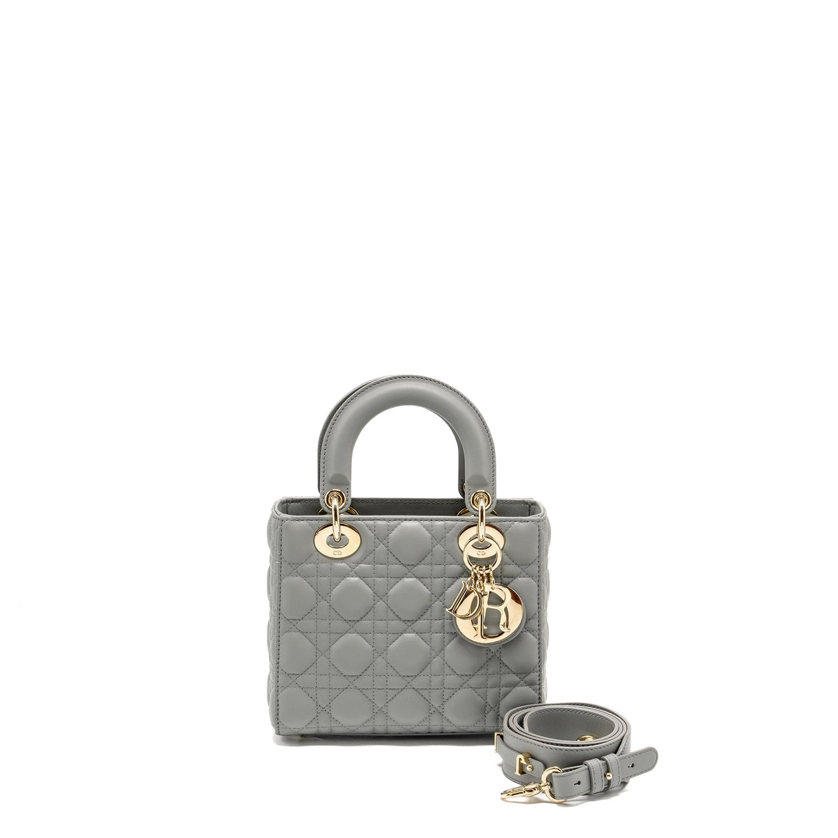 DIOR MY ABC SMALL LADY DIOR LAMBSKIN GREY LGHW