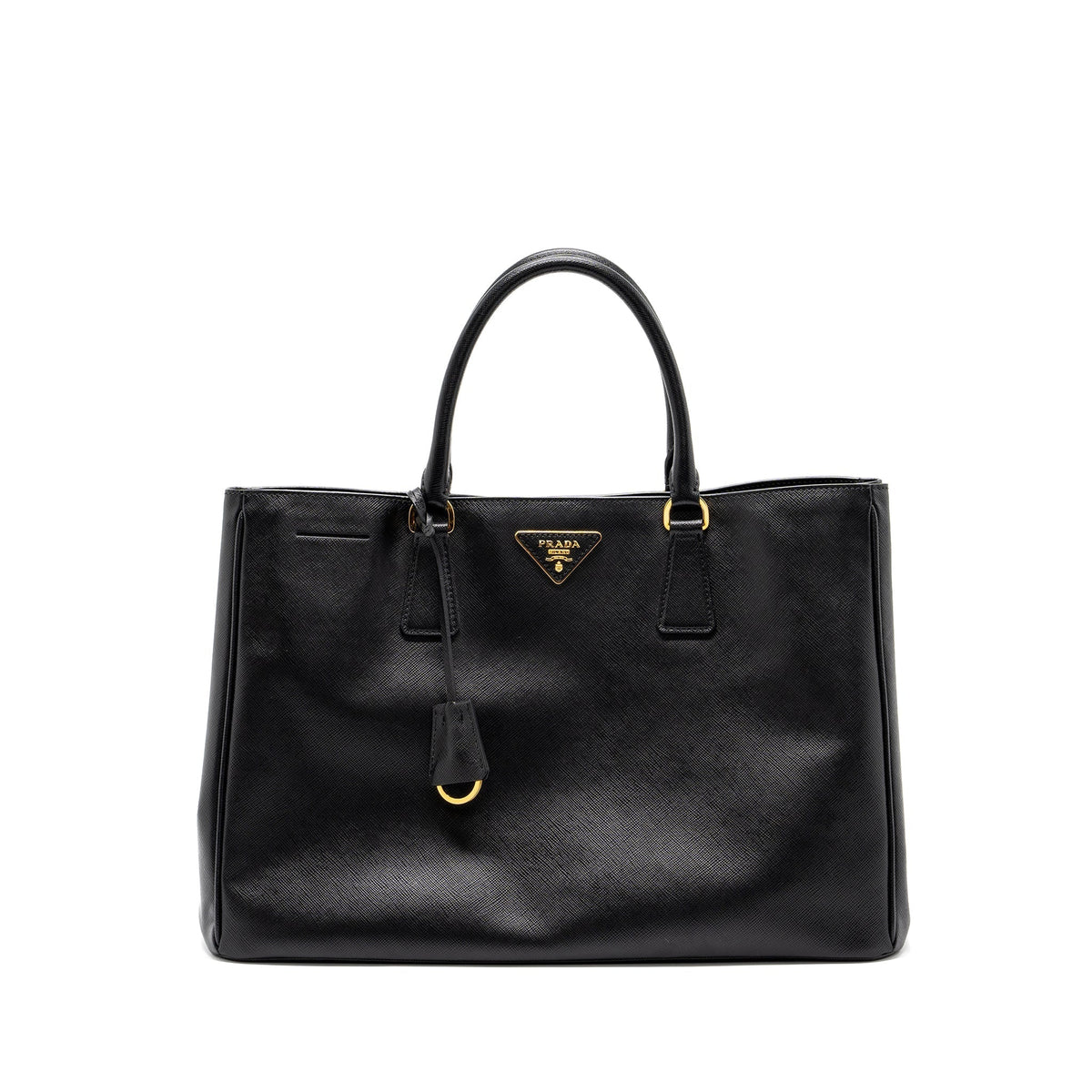 PRADA SAFFIANO TOTE BAG CALFSKIN BLACK GHW
