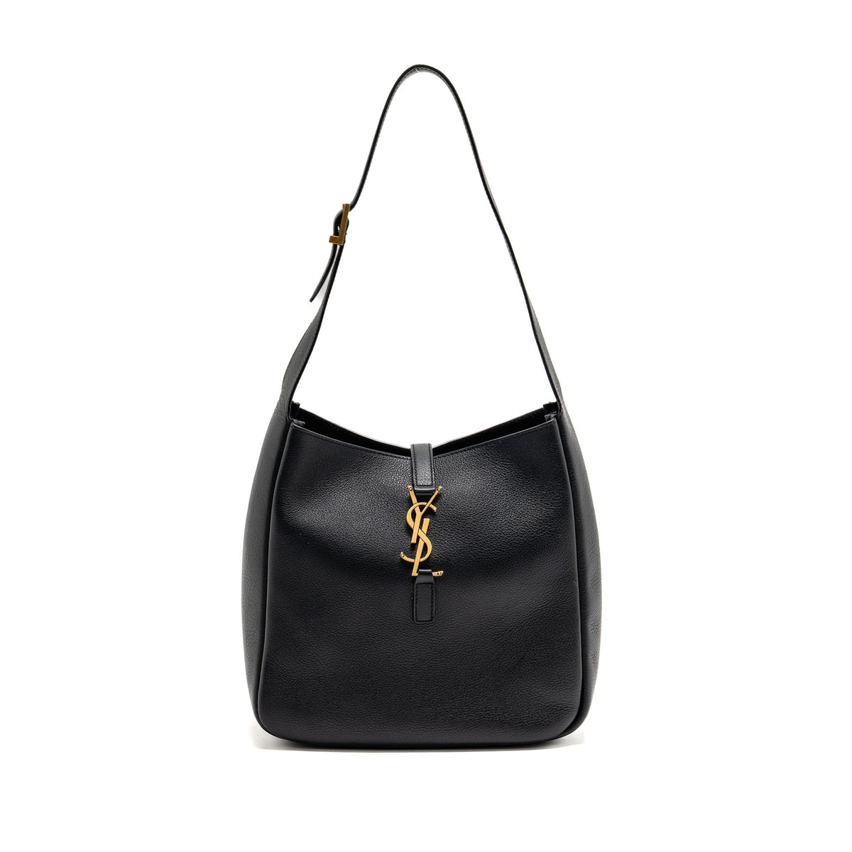 SAINT LAURENT LE 5 A 7 SOFT SMALL BAG CALFSKIN BLACK GHW