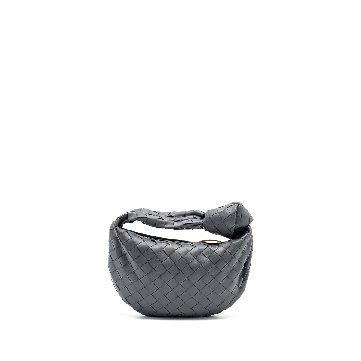 BOTTEGA VENETA MINI JODIE LAMBSKIN STORM GHW