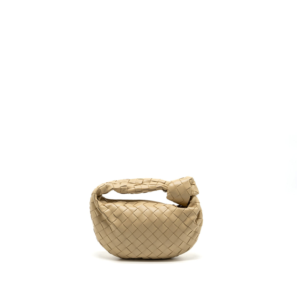 BOTTEGA VENETA MINI JODIE LAMBSKIN BEIGE GHW