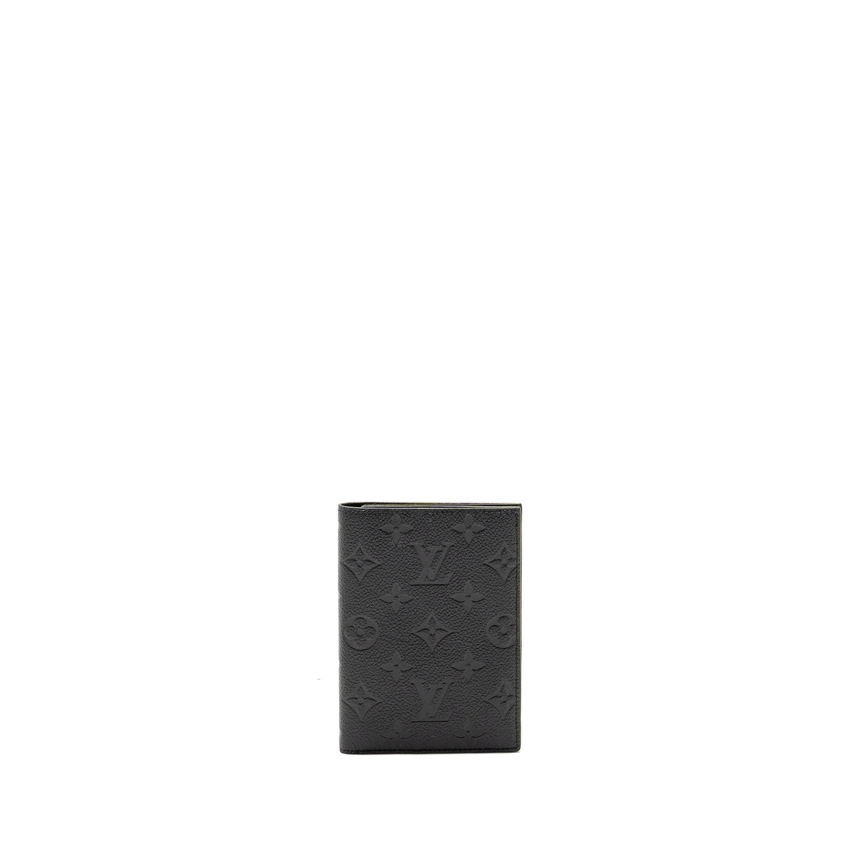 LOUIS VUITTON PASSPORT COVER MONOGRAM EMPREINTE LEATHER BLACK