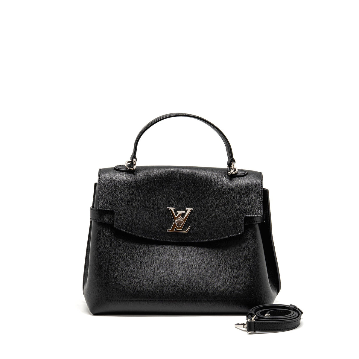 LOUIS VUITTON LOCKME EVER MM GRAINED CALFSKIN BLACK SHW