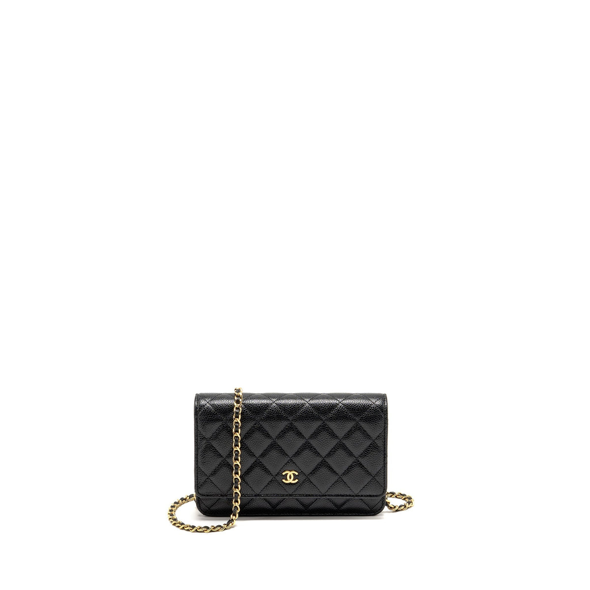 CHANEL CLASSIC WALLET ON CHAIN CAVIAR BLACK GHW